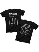 Zestaw koszulek Sister 01 02 Czarna - HiPanda.pl