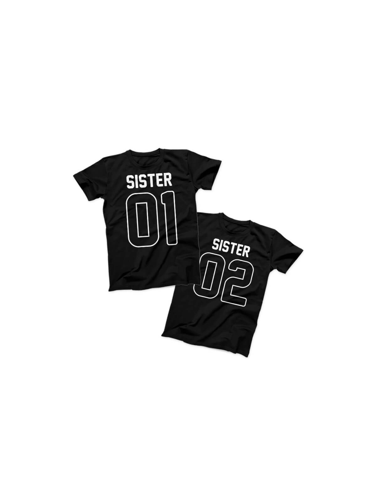Zestaw koszulek Sister 01 02 Czarna - HiPanda.pl