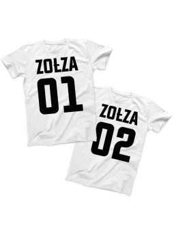 Zestaw koszulek Zołza 01 02 Biała - HiPanda.pl