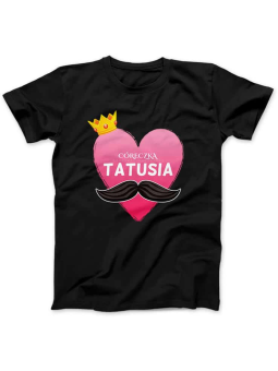 Koszulka Damska Córeczka Tatusia Czarna - HiPanda.pl