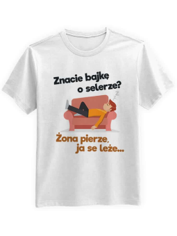 Koszulka Męska Bajka o selerze Biała - HiPanda.pl