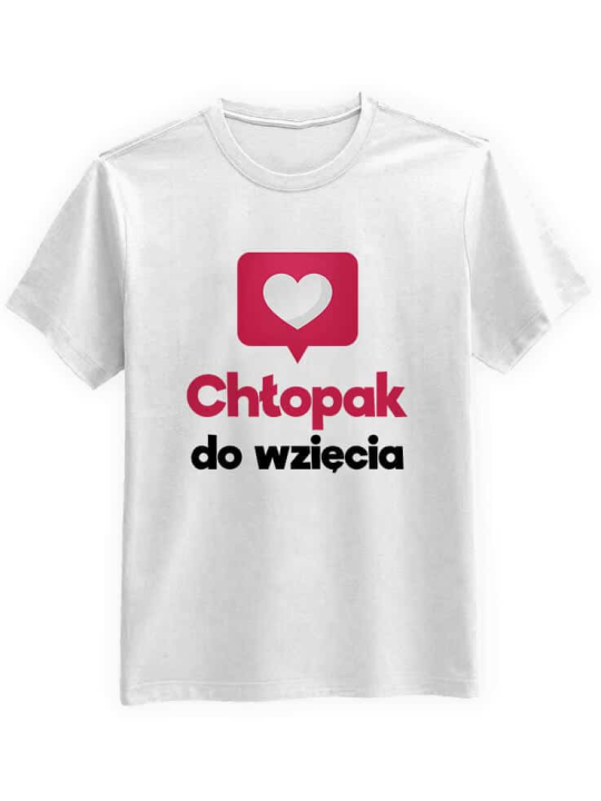 Koszulka Męska Chłopak do wzięcia Biała - HiPanda.pl