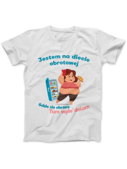 Koszulka Damska Dieta Obrotowa Biała - HiPanda.pl