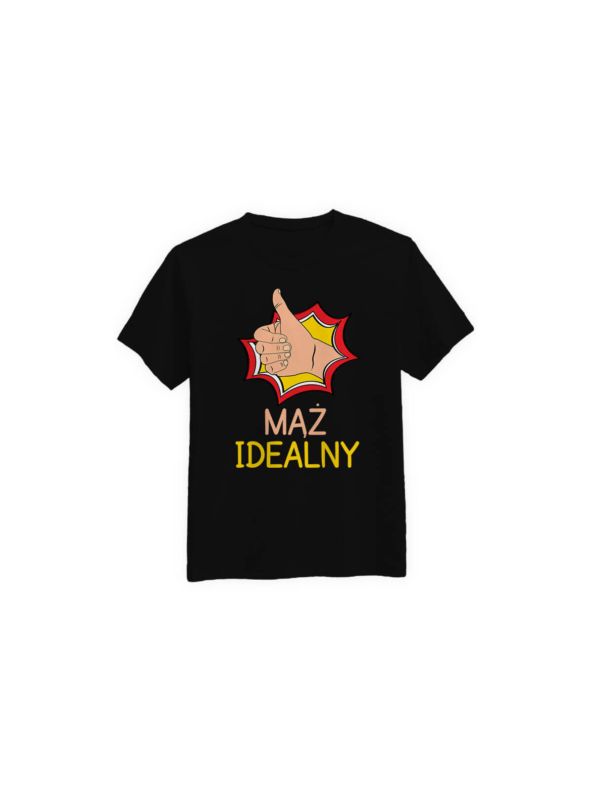 Koszulka Męska Mąż Idealny Czarna - HiPanda.pl