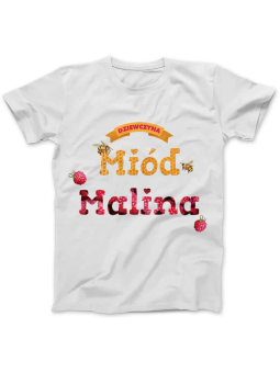 Koszulka Damska Miód Malina Biała - HiPanda.pl