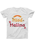 Koszulka Damska Miód Malina Biała - HiPanda.pl