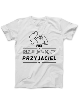 Koszulka Koszulka Damska Pies To Najlepszy Przyjaciel Biała - Śmieszne T-Shirty z Nadrukami ?