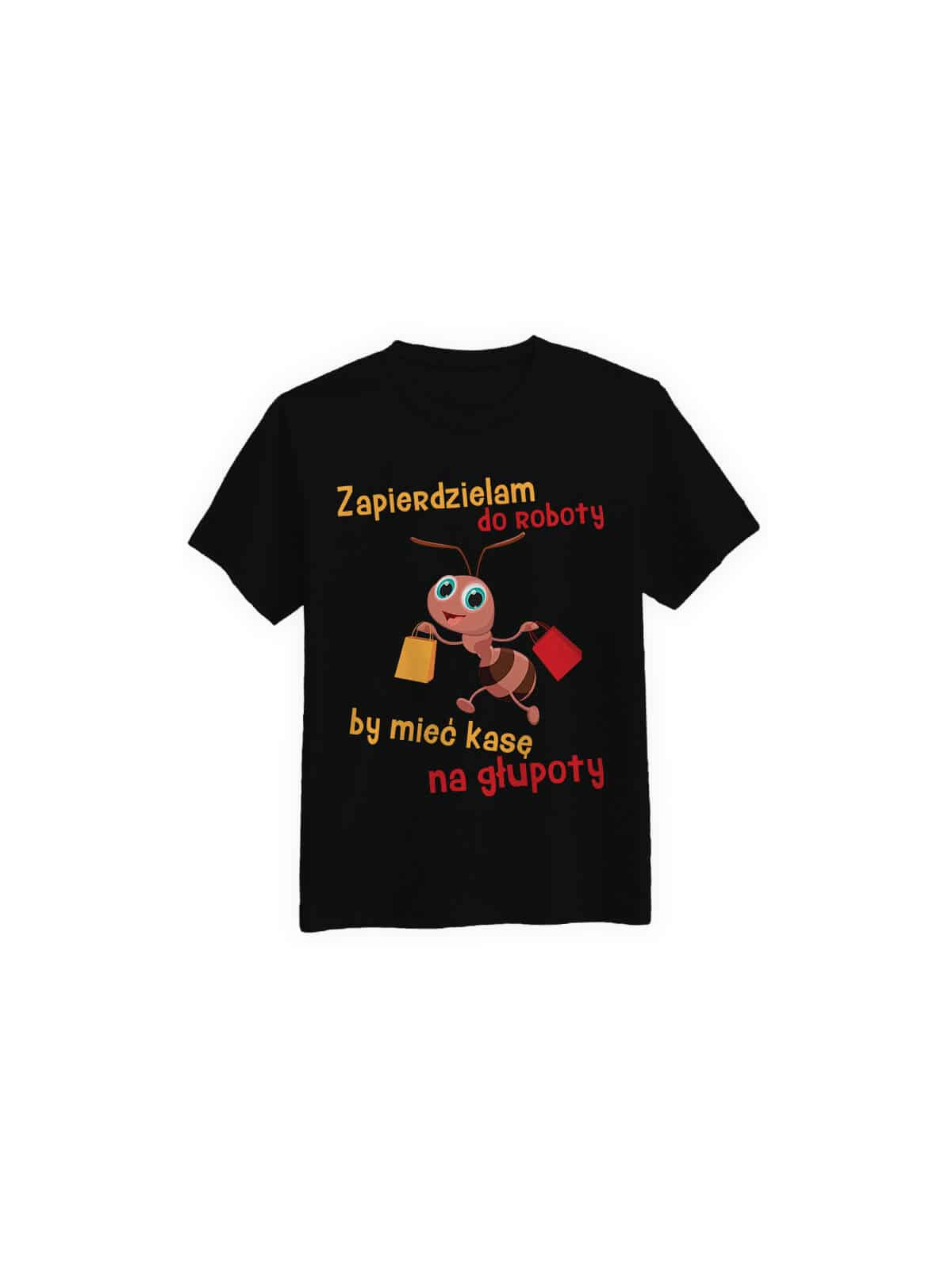 Koszulka Koszulka Męska Zapierdzielam do Roboty Czarna - Śmieszne T-Shirty z Nadrukami ?