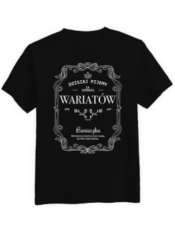Koszulka Koszulka Męska Za Zdrowie Wariatów Czarna - Śmieszne T-Shirty z Nadrukami ?