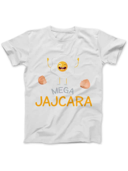 Koszulka Koszulka Damska Mega Jajcara Biała - Śmieszne T-Shirty z Nadrukami ?