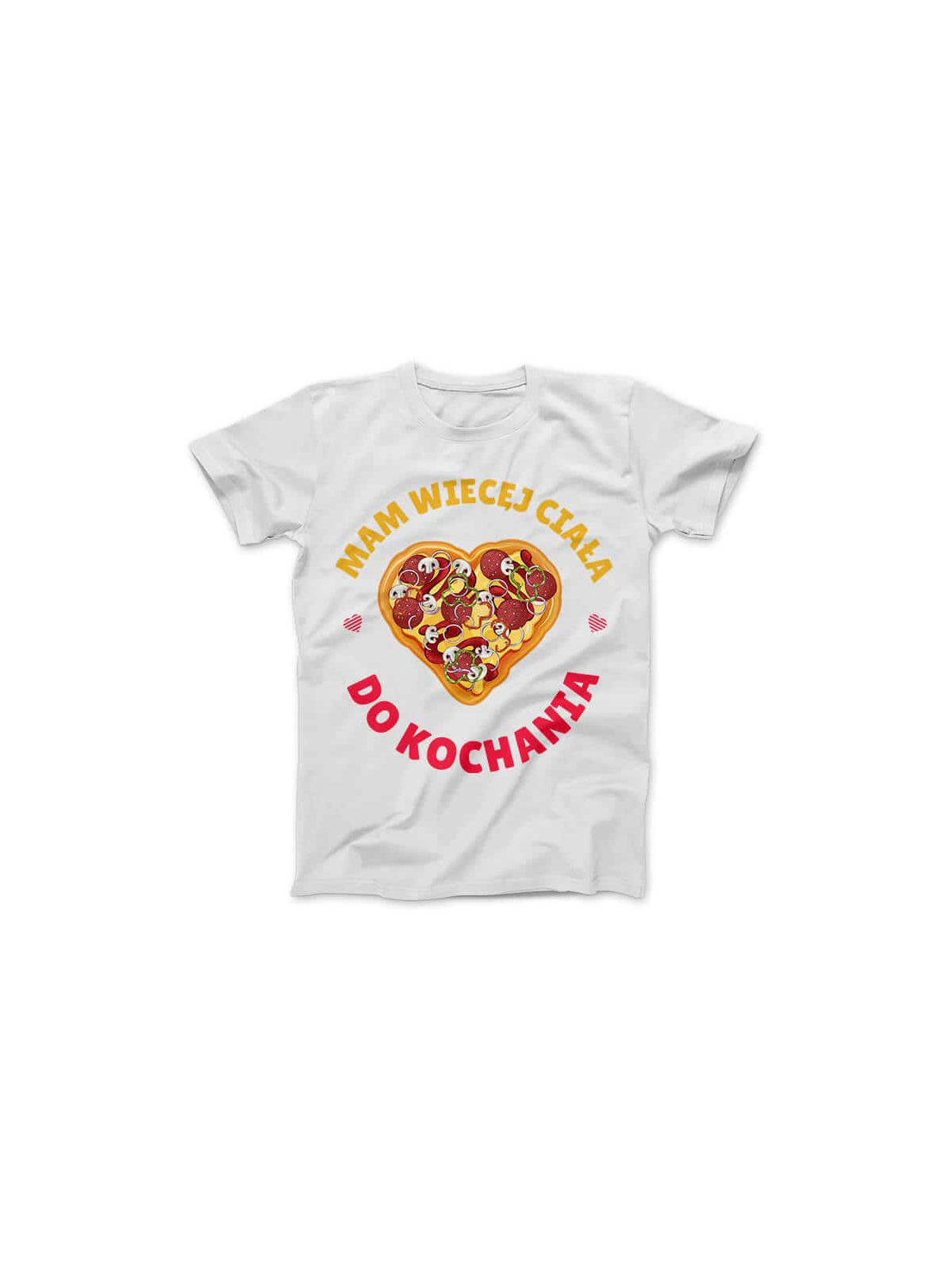 Koszulka Koszulka Damska Więcej Ciała do Kochania Biała - Śmieszne T-Shirty z Nadrukami ?