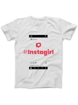 Koszulka Koszulka Damska Instagirl Biała - Śmieszne T-Shirty z Nadrukami ?