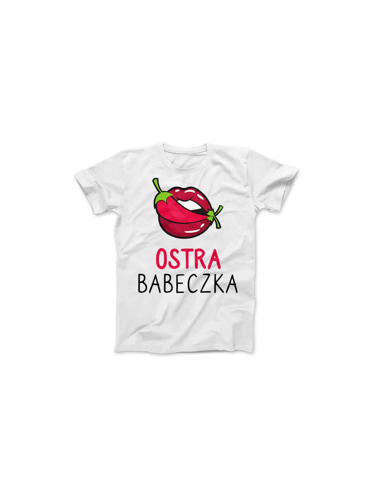 Koszulka Koszulka Damska Ostra Babeczka Biała - Śmieszne T-Shirty z Nadrukami ?