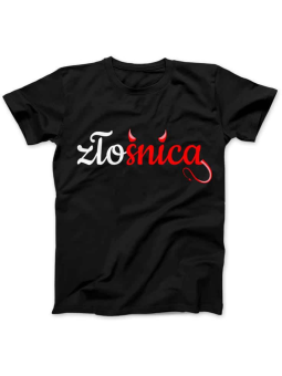 Koszulka Koszulka Damska Złośnica Czarna - Śmieszne T-Shirty z Nadrukami ?