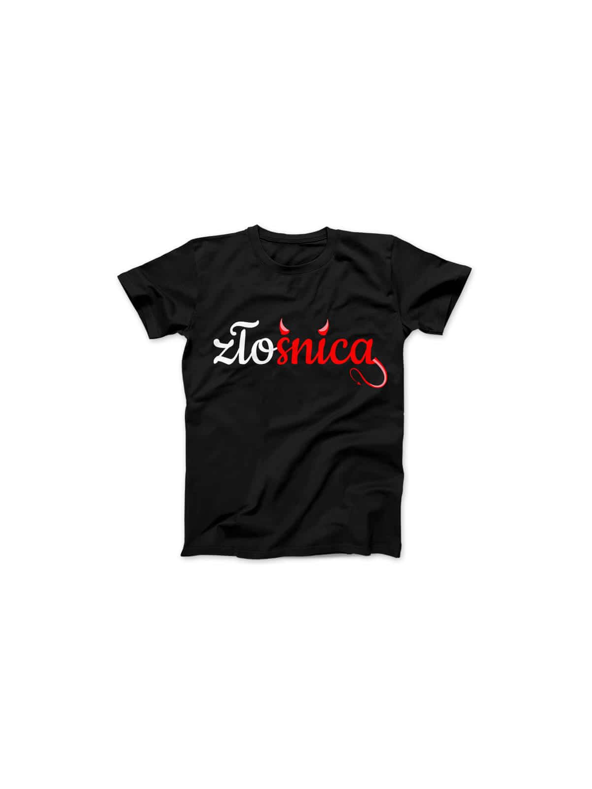 Koszulka Koszulka Damska Złośnica Czarna - Śmieszne T-Shirty z Nadrukami ?