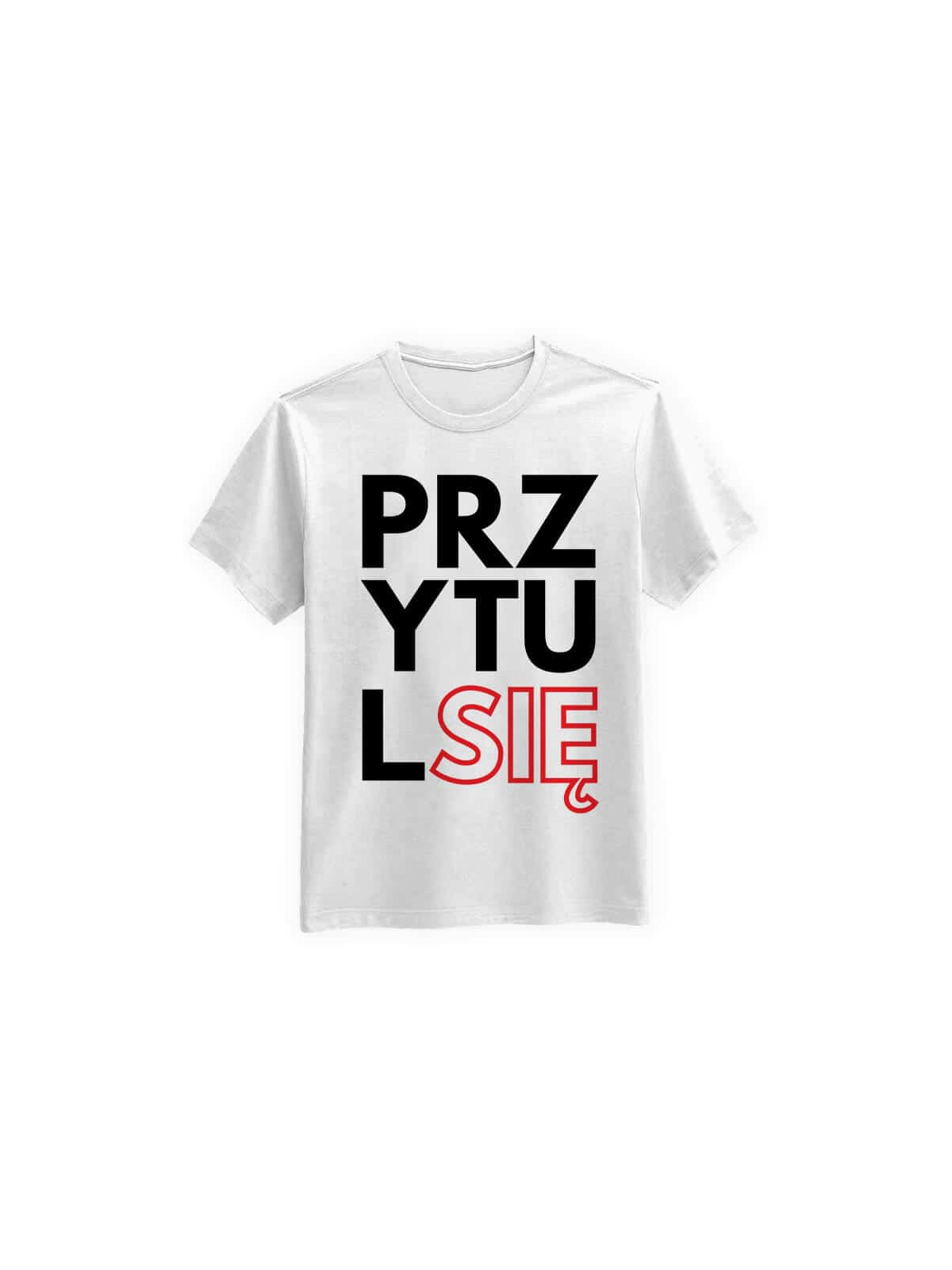 Koszulka Koszulka Męska Przytul się Biała - Śmieszne T-Shirty z Nadrukami ?