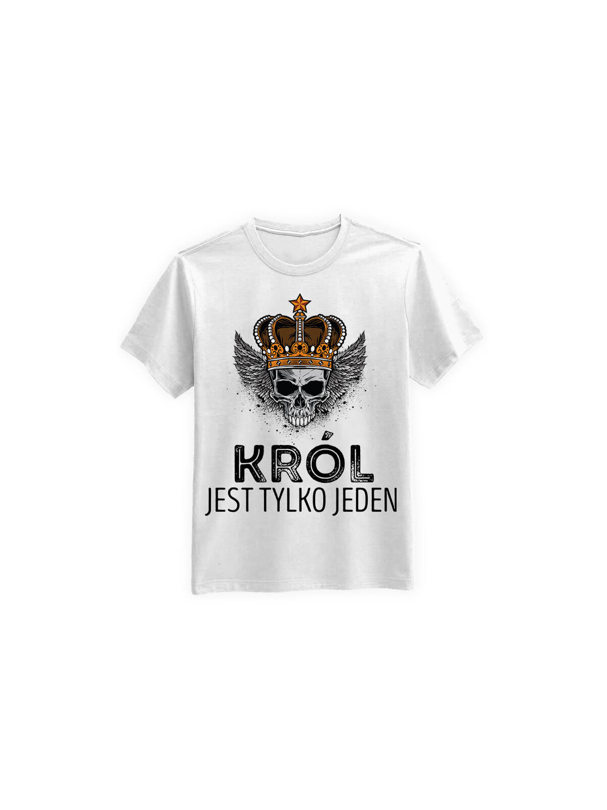 Koszulka Koszulka Męska Król jest tylko jeden Biała - Śmieszne T-Shirty z Nadrukami ?