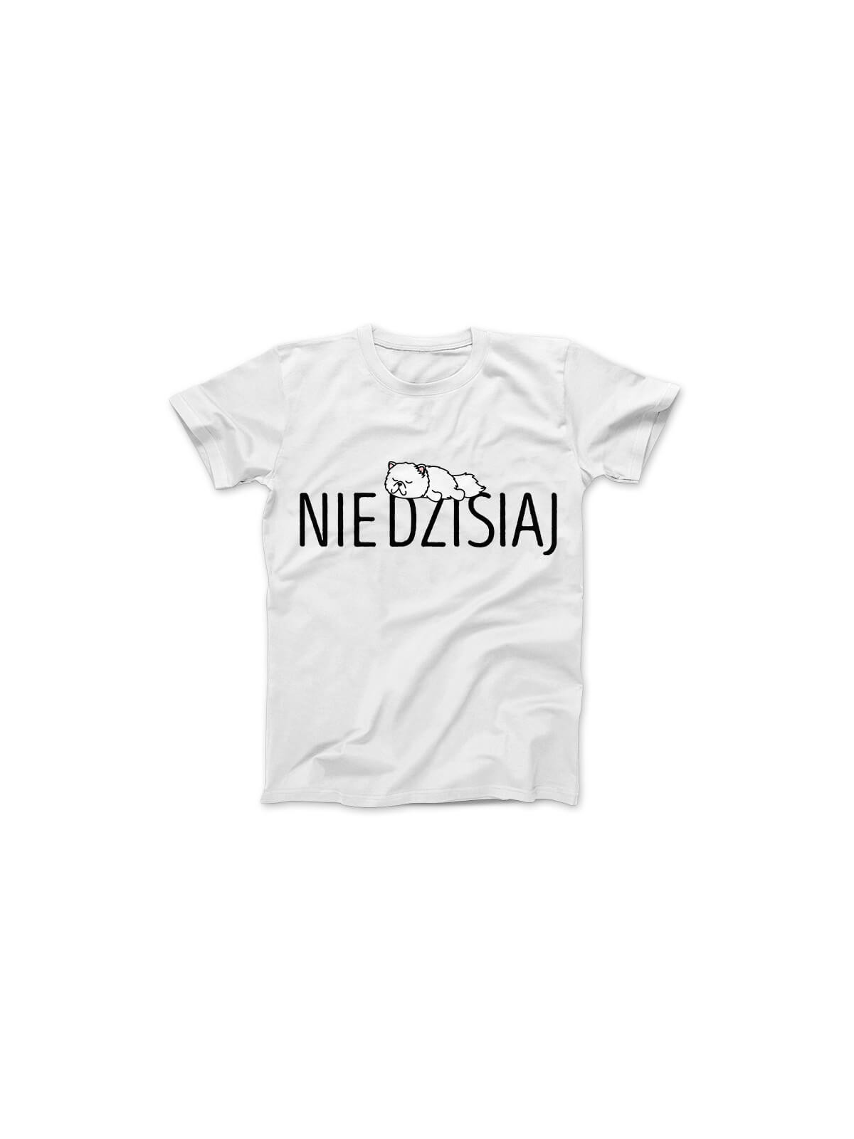 Koszulka Koszulka Damska Nie dzisiaj Biała - Śmieszne T-Shirty z Nadrukami ?