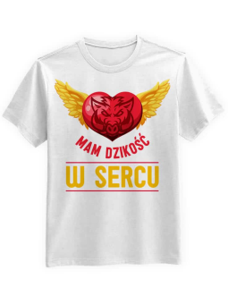 Koszulka Koszulka Męska Mam dzikość w sercu Biała - Śmieszne T-Shirty z Nadrukami ?