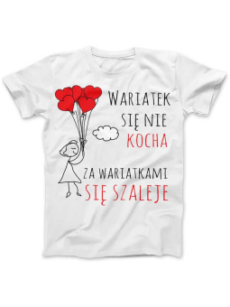 Koszulka Koszulka Damska Wariatek się nie kocha Biała - Śmieszne T-Shirty z Nadrukami ?