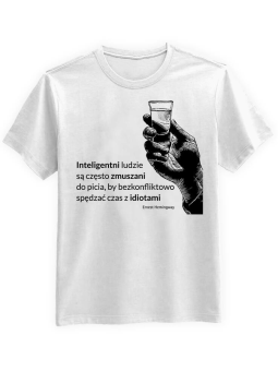 Koszulka Koszulka Męska Inteligentni ludzie Biała - Śmieszne T-Shirty z Nadrukami ?
