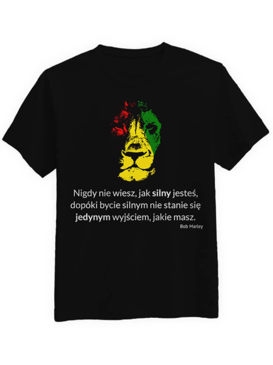 Koszulka Koszulka Męska Nigdy nie wiesz jak silny jesteś Czarna - Śmieszne T-Shirty z Nadrukami ?