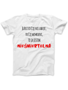 Koszulka Koszulka Damska Nieśmiertelna Biała - Śmieszne T-Shirty z Nadrukami ?