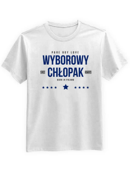 Koszulka Koszulka Męska Wyborowy Chłopak Biała - Śmieszne T-Shirty z Nadrukami ?