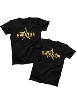 Zestaw koszulek Gwiazda & Gwiazdor Czarna - HiPanda.pl