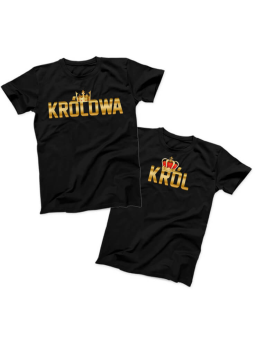 Zestaw koszulek Król & Królowa Czarna - HiPanda.pl