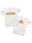 Zestaw koszulek Król & Królowa Biała - HiPanda.pl