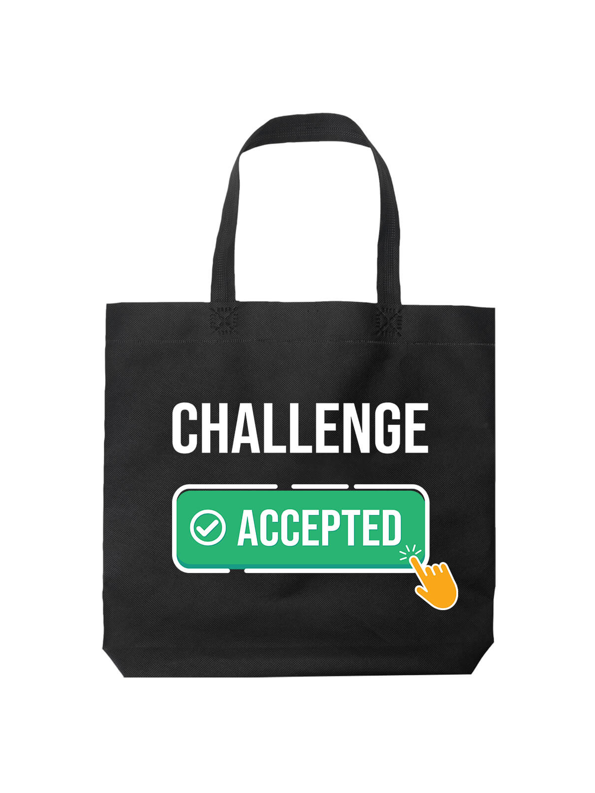 Torba Challenge Accepted Czarna - HiPanda! Śmieszne prezenty z Nadrukami ?