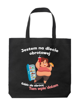 Torba Dieta Obrotowa Czarna - HiPanda! Śmieszne prezenty z Nadrukami ?