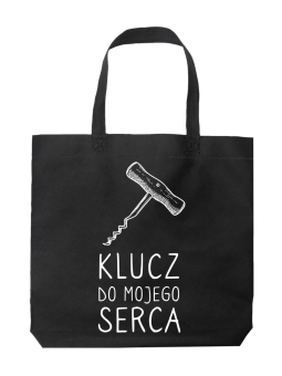 Torba Klucz do mojego serca Czarna - HiPanda! Śmieszne prezenty z Nadrukami ?