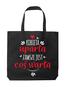 Torba Kobieta uparta Czarna - HiPanda! Śmieszne prezenty z Nadrukami ?