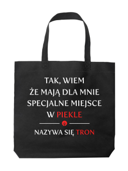 Torba Moje miejsce w piekle Czarna - HiPanda! Śmieszne prezenty z Nadrukami ?