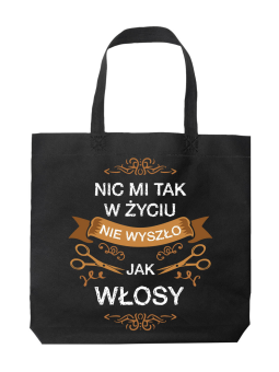 Torba Nic mi tak w życiu nie wyszło jak włosy Czarna - HiPanda! Śmieszne prezenty z Nadrukami ?
