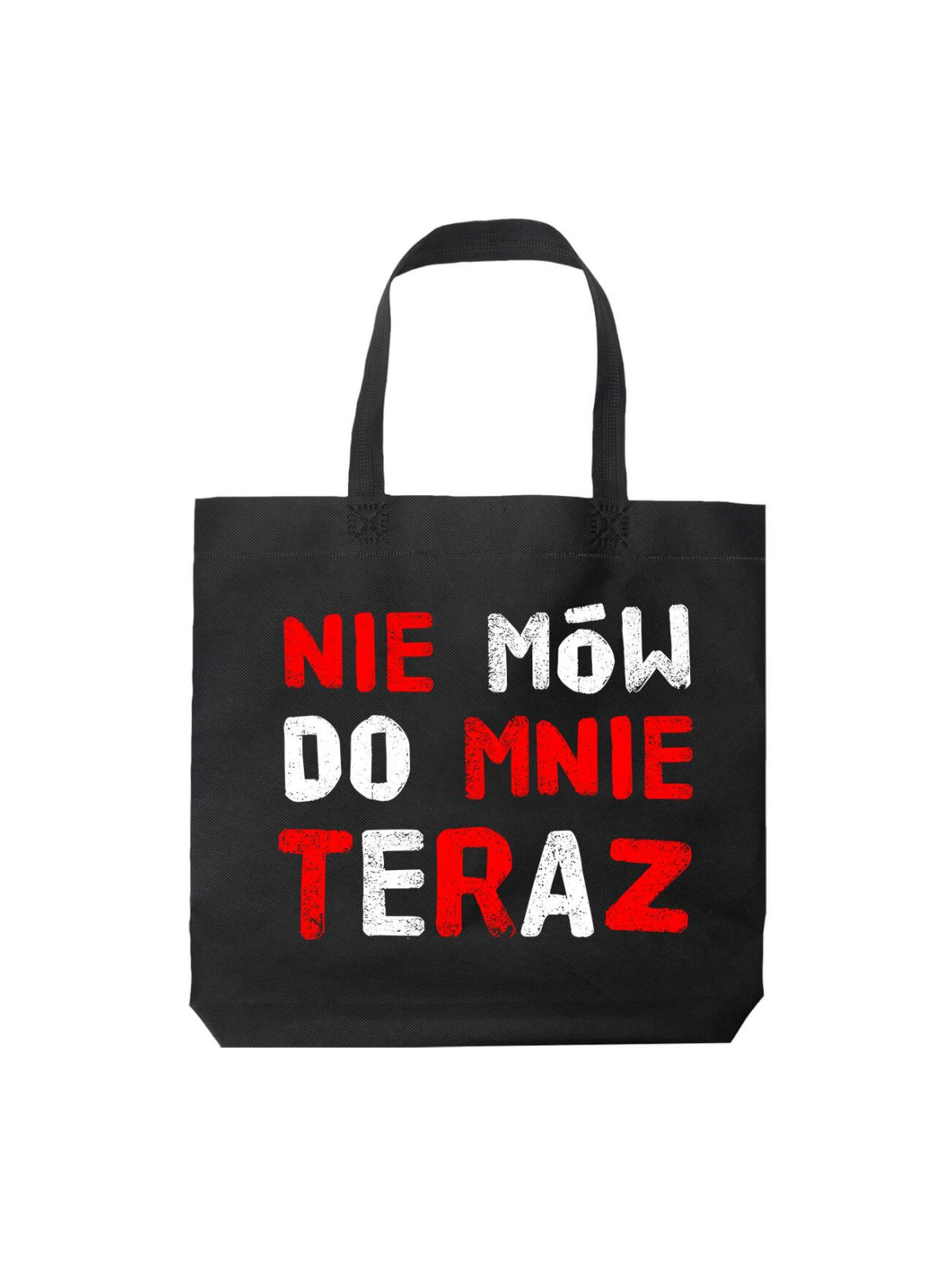 Torba Nie mów do mnie teraz Czarna - HiPanda! Śmieszne prezenty z Nadrukami ?
