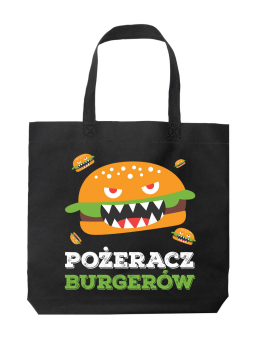 Torba Pożeracz Burgerów Czarna - HiPanda! Śmieszne prezenty z Nadrukami ?