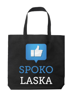 Torba Spoko Laska Czarna - HiPanda! Śmieszne prezenty z Nadrukami ?