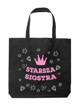Torba Starsza Siostra Czarna - HiPanda! Śmieszne prezenty z Nadrukami ?