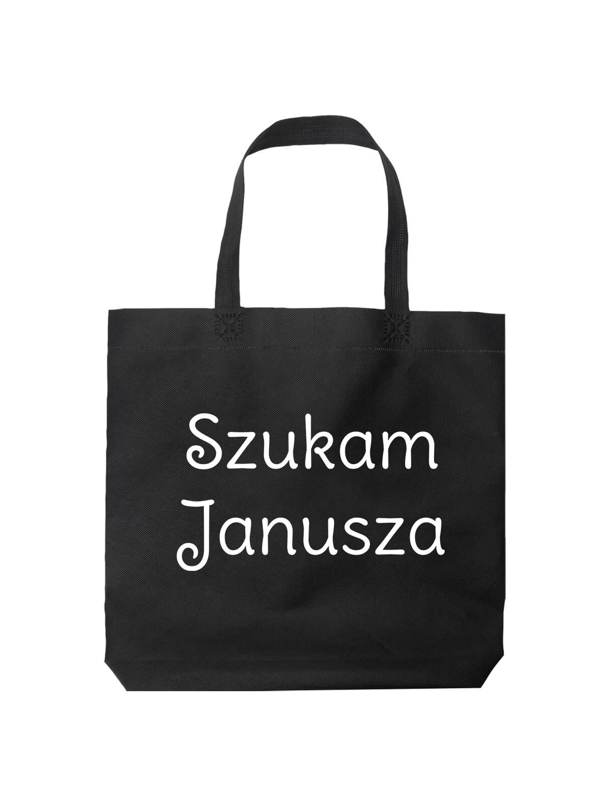 Torba Szukam Janusza Czarna - HiPanda! Śmieszne prezenty z Nadrukami ?