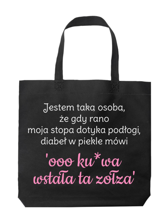 Torba Wstała ta Zołza Czarna - HiPanda! Śmieszne prezenty z Nadrukami ?