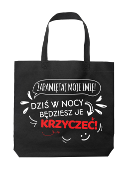 Torba Zapamiętaj moje imię Czarna - HiPanda! Śmieszne prezenty z Nadrukami ?