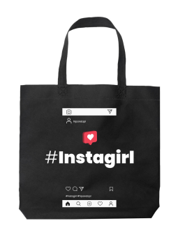 Torba Instagirl Czarna - HiPanda! Śmieszne prezenty z Nadrukami ?