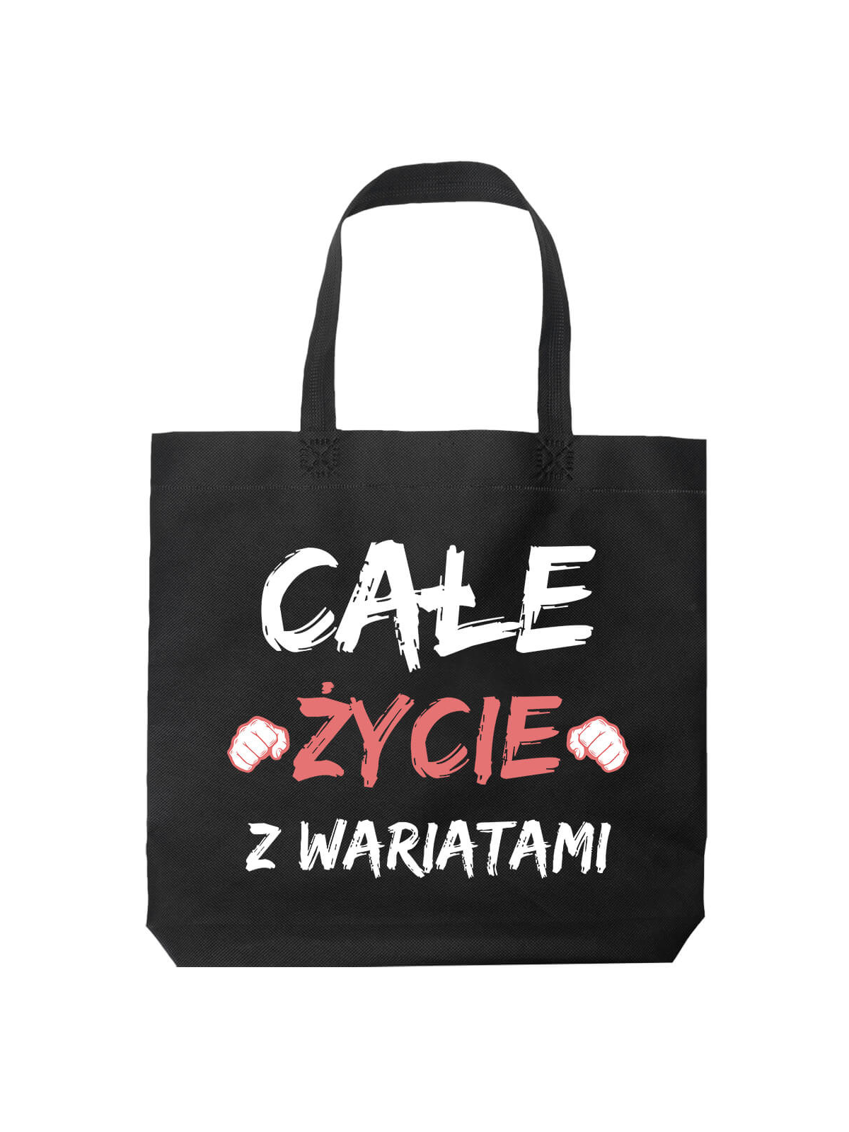 Torba Całe Życie z Wariatami Czarna - HiPanda! Śmieszne prezenty z Nadrukami ? Torba Całe Życie z Wariatami Czarna - HiPanda! Śmieszne prezenty z Nadrukami ?
