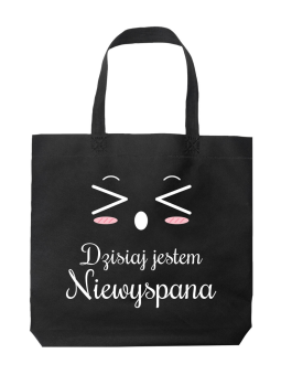 Torba Dzisiaj Jestem Niewyspana Czarna - HiPanda! Śmieszne prezenty z Nadrukami ?