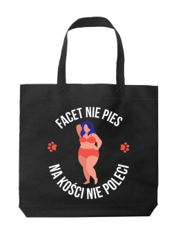 Torba Facet nie Pies na Kości nie Poleci Czarna - HiPanda! Śmieszne prezenty z Nadrukami ?