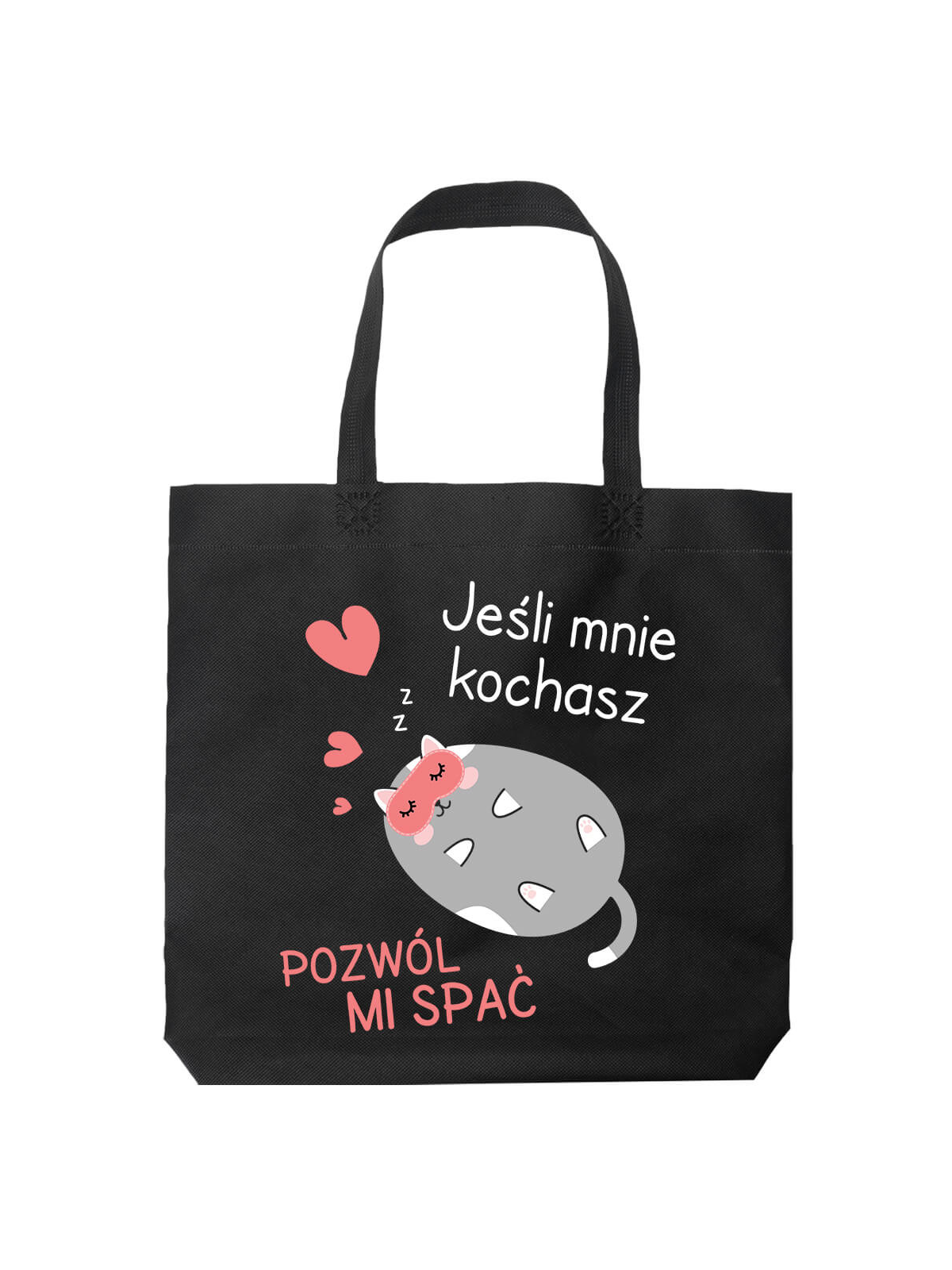 Torba Jeśli Mnie Kochasz, Pozwól mi Spać Czarna - HiPanda! Śmieszne prezenty z Nadrukami ?