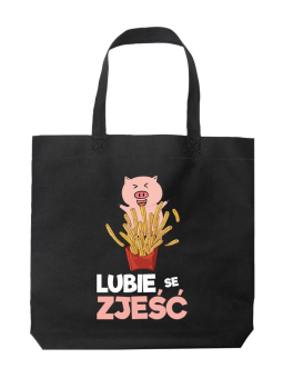 Torba Lubie se Zjeść Czarna - HiPanda! Śmieszne prezenty z Nadrukami ?